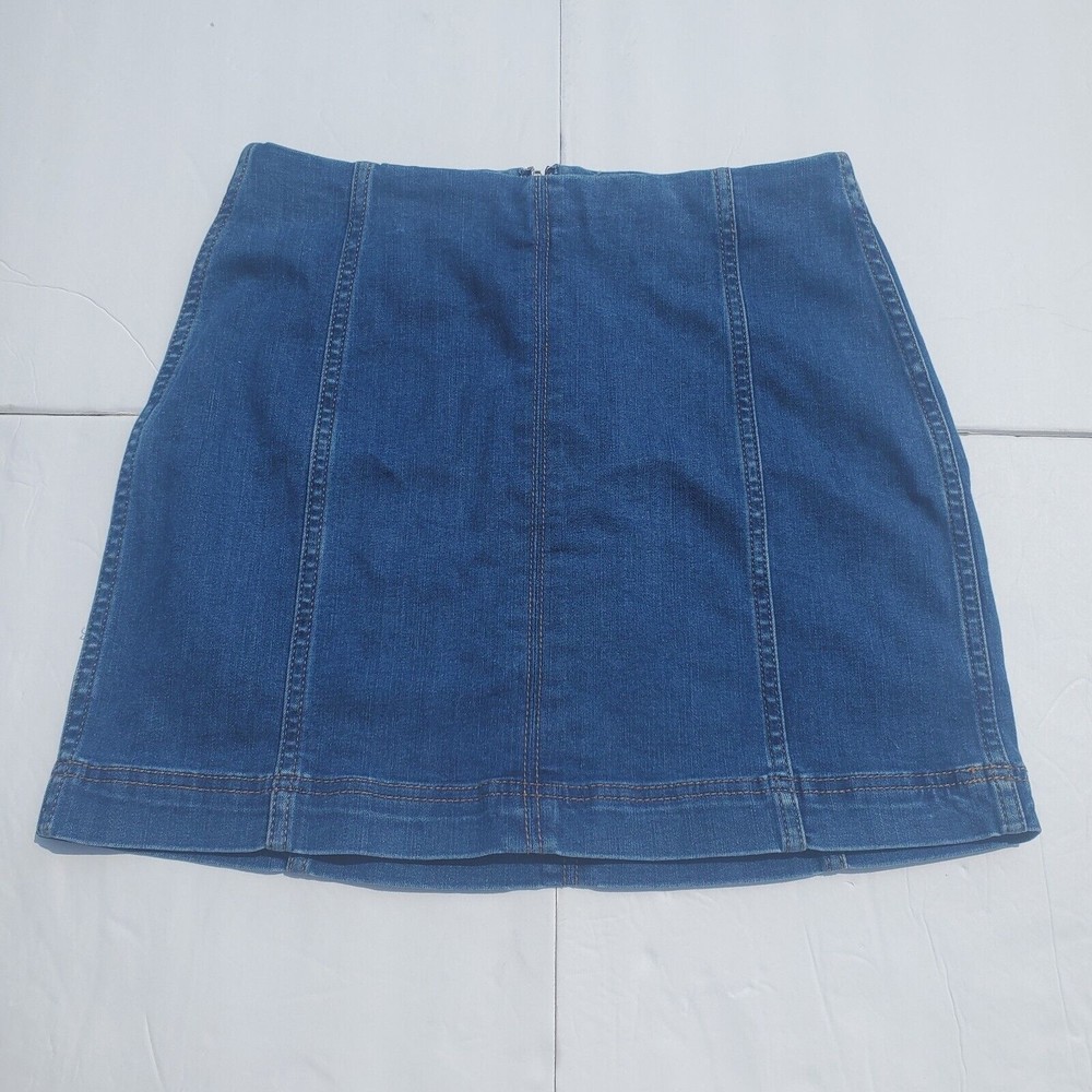 Wild Fable Stretch Blue Denim Jean Skirt Medium Wash Size 6
